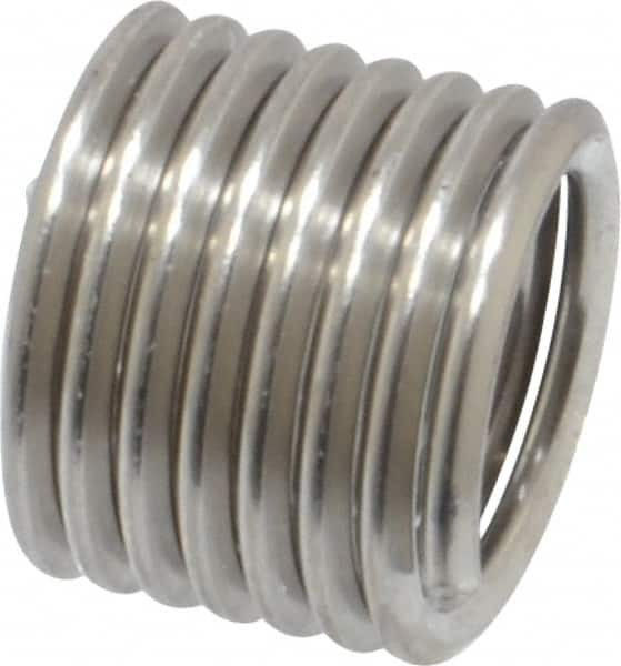 Recoil - M8x1.25 Metric Coarse, 12" OAL, Free Running Helical Insert - 7-3/8 Free Coils, Tanged, Stainless Steel, 1-1/2D Insert Length - Makers Industrial Supply