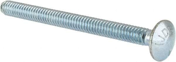 Value Collection - 1/4-20 UNC 3" Length Under Head, Standard Square Neck, Carriage Bolt - Grade 5 Steel, Zinc-Plated Finish - Makers Industrial Supply