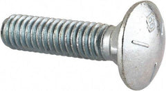 Value Collection - 5/16-18 UNC 1-1/4" Length Under Head, Standard Square Neck, Carriage Bolt - Grade 5 Steel, Zinc-Plated Finish - Makers Industrial Supply