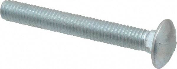 Value Collection - 3/8-16 UNC 3" Length Under Head, Standard Square Neck, Carriage Bolt - Grade 5 Steel, Zinc-Plated Finish - Makers Industrial Supply