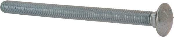 Value Collection - 3/8-16 UNC 5" Length Under Head, Standard Square Neck, Carriage Bolt - Grade 5 Steel, Zinc-Plated Finish - Makers Industrial Supply