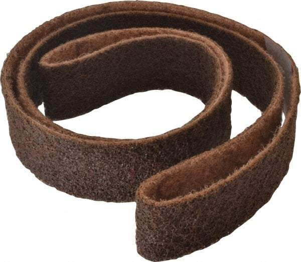 3M - 2" Wide x 72" OAL, Aluminum Oxide Abrasive Belt - Aluminum Oxide, Coarse, Nonwoven, Series SC-BS - Makers Industrial Supply