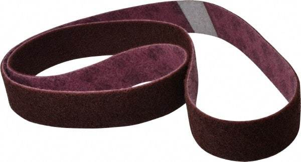 3M - 2" Wide x 72" OAL, Aluminum Oxide Abrasive Belt - Aluminum Oxide, Medium, Nonwoven, Series SC-BL - Makers Industrial Supply