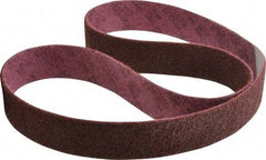 3M - 2" Wide x 60" OAL, Aluminum Oxide Abrasive Belt - Aluminum Oxide, Medium, Nonwoven, Series SC-BL - Makers Industrial Supply