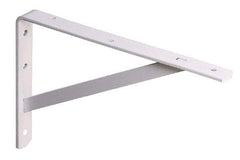 Knape & Vogt - 500 Lb Capacity, White Finish, L-Bracket - 22" Long, 14.2" High - Makers Industrial Supply