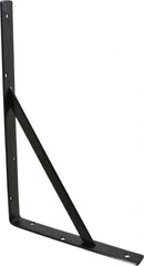 Knape & Vogt - 1,000 Lb Capacity, Black Epoxy Coated, L-Bracket - 16" Long, 10" High - Makers Industrial Supply