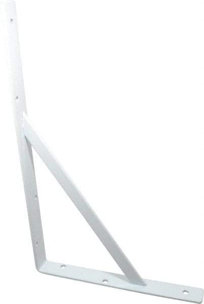 Knape & Vogt - 1,000 Lb Capacity, White Finish, L-Bracket - 16" Long, 10" High - Makers Industrial Supply