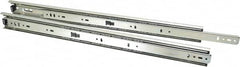 Knape & Vogt - 20" Slide Length, 20" Travel Length, Steel Precision Drawer Slide - 1/2" Wide, 1-13/16" High, 100 Lb Capacity at Full Extension, Chrome Finish - Makers Industrial Supply