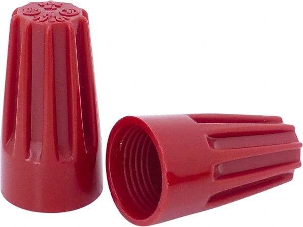 Ideal - 2, 14 to 4, 12 AWG, 600 Volt, Flame Retardant, Standard Twist on Wire Connector - Red, 221°F - Makers Industrial Supply