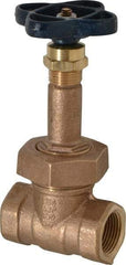 NIBCO - 3/4" Pipe, Class 150, Threaded Bronze Solid Wedge Rising Stem Gate Valve - 300 WOG, 150 WSP, Bolted Bonnet - Makers Industrial Supply