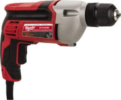 Milwaukee Tool - 3/8" Keyless Chuck, 2,800 RPM, Pistol Grip Handle Electric Drill - 8 Amps, 120 Volts, Reversible, Includes 3/8" Drill & Side Handle - Makers Industrial Supply