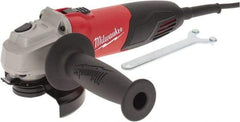 Milwaukee Tool - 4-1/2" Wheel Diam, 11,000 RPM, Corded Angle & Disc Grinder - 5/8-11 Spindle, 120 Volts, 7 Amps, Front Exhaust - Makers Industrial Supply