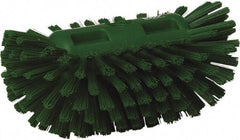 Vikan - 1-1/2" Bristle Length, Polyester Utility Scrub Brush - 5-1/2" Wide Head, 8" OAL, European Threaded Handle, Green, Polypropylene Block - Makers Industrial Supply