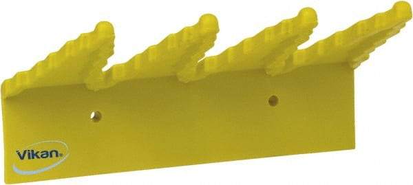 Vikan - 22 Lb, 6-1/2" Wide, 2-1/2" High, Polypropylene, Wall Bracket - 9-1/2" Long, 3 Holders - Makers Industrial Supply