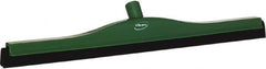 Vikan - 24" Foam Rubber Blade Bench Squeegee - Double Edge, Green, Plastic Holder - Makers Industrial Supply