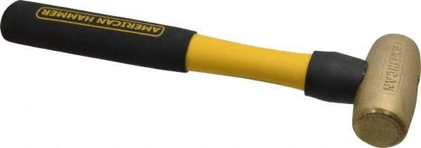 American Hammer - 2 Lb Head Nonmarring Mallet - 12" OAL, 11" Long Fiberglass Handle - Makers Industrial Supply