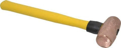 American Hammer - 3 Lb Head Nonsparking Mallet - 14-1/2" OAL, 13" Long Fiberglass Handle - Makers Industrial Supply