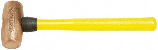 American Hammer - 4 Lb Head Nonsparking Mallet - 14-1/2" OAL, 13" Long Fiberglass Handle - Makers Industrial Supply