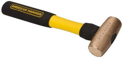 American Hammer - 2 Lb Head Nonsparking Mallet - 12" OAL, 11" Long Fiberglass Handle - Makers Industrial Supply