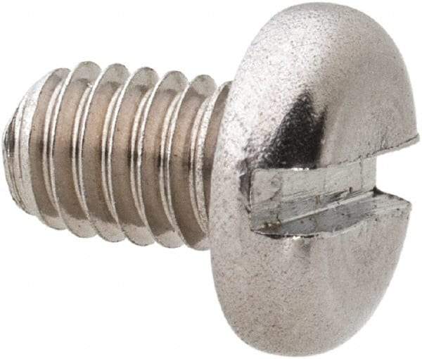 Value Collection - M3.5x0.60 Metric Coarse, 5mm Length Under Head Slotted Drive Machine Screw - Pan Head, Grade 18-8 & A2 Stainless Steel, Uncoated, Without Washer - Makers Industrial Supply