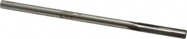 Made in USA - Letter M Carbide-Tipped 4 Flute Chucking Reamer - Straight Flute, 9/32" Straight Shank, 1-1/2" Flute Length, 6" OAL - Makers Industrial Supply