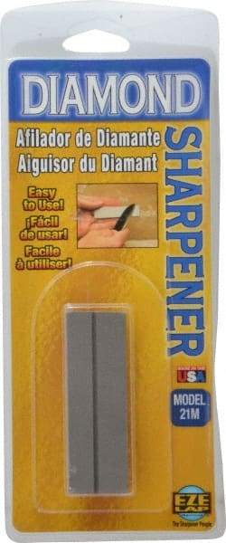 Eze Lap - 3" Long x 1" Wide x 1/4" Thick, Diam ond Sharpening Stone - Flat, 400 Grit, Medium Grade - Makers Industrial Supply