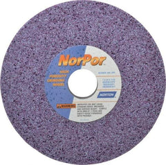 Norton - 7" Diam x 1-1/4" Hole x 1/2" Thick, H Hardness, 46 Grit Surface Grinding Wheel - Ceramic, Type 1, Coarse Grade, 3,600 Max RPM, Vitrified Bond, No Recess - Makers Industrial Supply