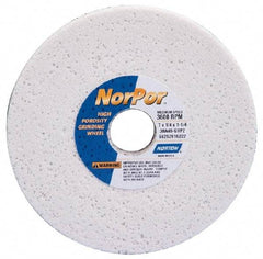 Norton - 14" Diam x 5" Hole x 2" Thick, H Hardness, 46 Grit Surface Grinding Wheel - Aluminum Oxide, Type 5, Coarse Grade, 2,320 Max RPM, Vitrified Bond, One-Side Recess - Makers Industrial Supply