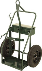 Harper Trucks - 800 Lb Capacity 60" OAH Cylinder Truck - Swept Back, Continuous Handle, Steel, Pneumatic Wheels - Makers Industrial Supply