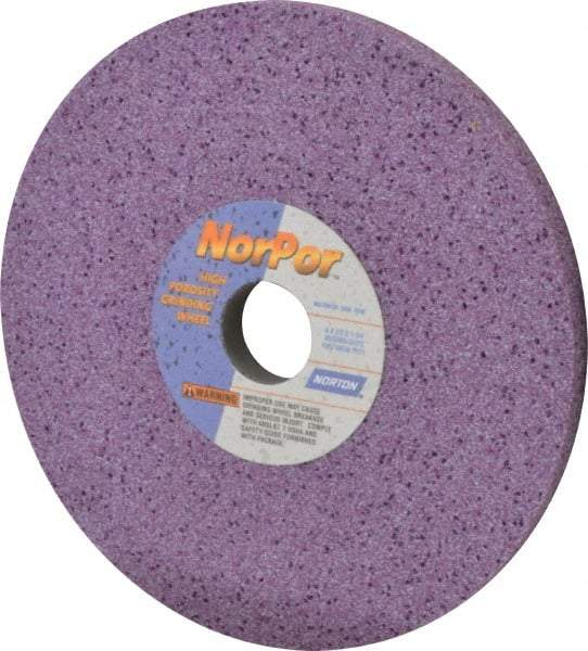 Norton - 8" Diam x 1-1/4" Hole x 1/2" Thick, G Hardness, 60 Grit Surface Grinding Wheel - Ceramic, Type 1, Medium Grade, 3,600 Max RPM, Vitrified Bond, No Recess - Makers Industrial Supply