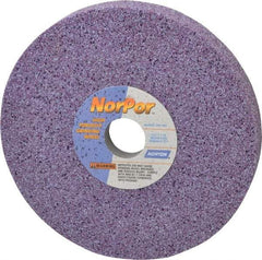 Norton - 8" Diam x 1-1/4" Hole x 1" Thick, H Hardness, 46 Grit Surface Grinding Wheel - Ceramic, Type 5, Coarse Grade, 3,600 Max RPM, Vitrified Bond, One-Side Recess - Makers Industrial Supply