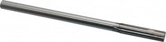 Made in USA - 0.48" Carbide-Tipped 6 Flute Chucking Reamer - Straight Flute, 7/16" Straight Shank, 2" Flute Length, 8" OAL - Makers Industrial Supply