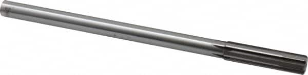 Made in USA - 0.491" Carbide-Tipped 6 Flute Chucking Reamer - Straight Flute, 7/16" Straight Shank, 2" Flute Length, 8" OAL - Makers Industrial Supply