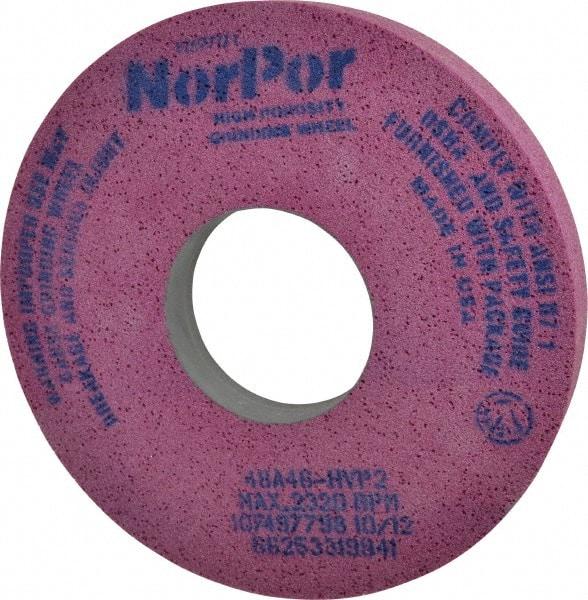 Norton - 14" Diam x 5" Hole x 2" Thick, H Hardness, 46 Grit Surface Grinding Wheel - Aluminum Oxide, Type 5, Coarse Grade, 2,320 Max RPM, Vitrified Bond, One-Side Recess - Makers Industrial Supply