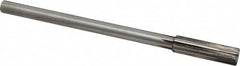 Made in USA - 0.564" Carbide-Tipped 6 Flute Chucking Reamer - Straight Flute, 7/16" Straight Shank, 2" Flute Length, 8" OAL - Makers Industrial Supply