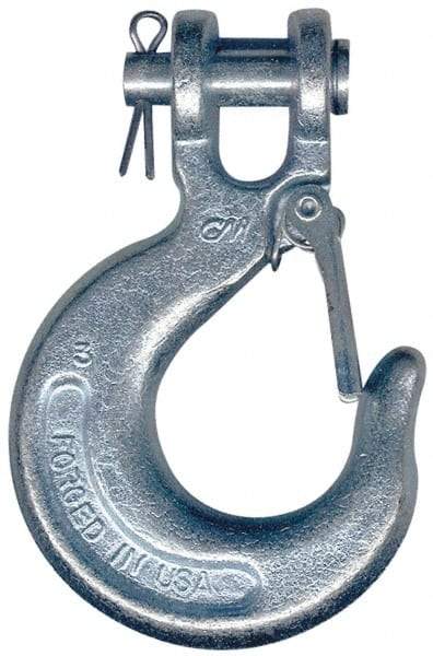 CM - 7/16 Inch Chain Diameter, Grade 43 Clevis Hook - 7,200 Lbs. Load Capacity, 0.58 Inch Inside Diameter, 1/2 Inch Pin Diameter, 1.02 Inch Hook Throat, 5.56 Inch Overall Length, 3.91 Inch Hook Width - Makers Industrial Supply