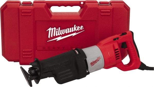 Milwaukee Tool - 3,000 Strokes per Minute, 1-1/4 Inch Stroke Length, Electric Reciprocating Saw - 120 Volts, 13 Amps - Makers Industrial Supply