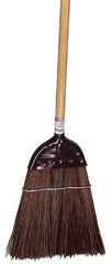 Weiler - 12" Wide, Plastic Bristles, Plastic Handle, Angled Broom - Flagged - Makers Industrial Supply