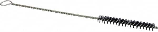 Weiler - 2" Long x 1/4" Diam Nylon Tube Brush - Single Spiral, 6-1/4" OAL, 0.005" Filament Diam, 3/32" Shank Diam - Makers Industrial Supply