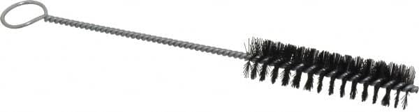 Weiler - 3" Long x 3/4" Diam Nylon Tube Brush - Single Spiral, 8-1/2" OAL, 0.012" Filament Diam, 1/8" Shank Diam - Makers Industrial Supply