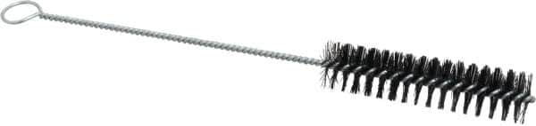 Weiler - 4" Long x 1" Diam Nylon Tube Brush - Single Spiral, 12-1/4" OAL, 0.014" Filament Diam, 5/32" Shank Diam - Makers Industrial Supply