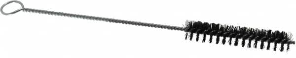 Weiler - 2" Long x 3/8" Diam Nylon Tube Brush - Single Spiral, 6-1/4" OAL, 0.015" Filament Diam, 3/32" Shank Diam - Makers Industrial Supply
