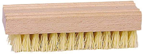 Weiler - Hand & Fingernail Scrub Brush - Plastic Bristles, Wood Block - Makers Industrial Supply