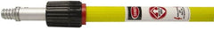 Weiler - 72 to 144" Long x 7/8" Diam Metal Handle for Vehicle Wash Brushes, Wall Brushes & Window Brushes - Yellow, Telescoping - Makers Industrial Supply