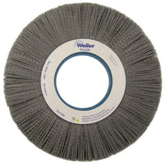 Weiler - 10" OD, 2" Arbor Hole, Crimped Nylon Wheel Brush - 1" Face Width, 3" Trim Length, 0.035" Filament Diam, 3,600 RPM - Makers Industrial Supply