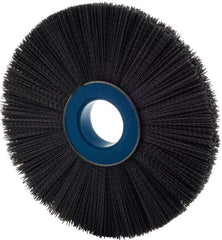 Weiler - 10" OD, 2" Arbor Hole, Crimped Nylon Wheel Brush - 1" Face Width, 3" Trim Length, 0.04" Filament Diam, 3,600 RPM - Makers Industrial Supply