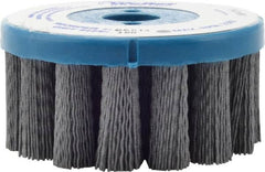 Weiler - 4" 180 Grit Silicon Carbide Crimped Disc Brush - Very Fine Grade, Plain Hole Connector, 1-1/2" Trim Length, 7/8" Arbor Hole - Makers Industrial Supply