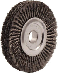 Weiler - 15" OD, 2" Arbor Hole, Knotted Steel Wheel Brush - 3/4" Face Width, 2" Trim Length, 0.016" Filament Diam, 5,000 RPM - Makers Industrial Supply