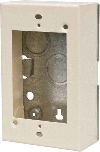 Wiremold - 1 Gang, (2) 1/2" Knockouts, Steel Rectangle Device Box - 4-5/8" Overall Height x 2-7/8" Overall Width x 1-3/8" Overall Depth - Makers Industrial Supply