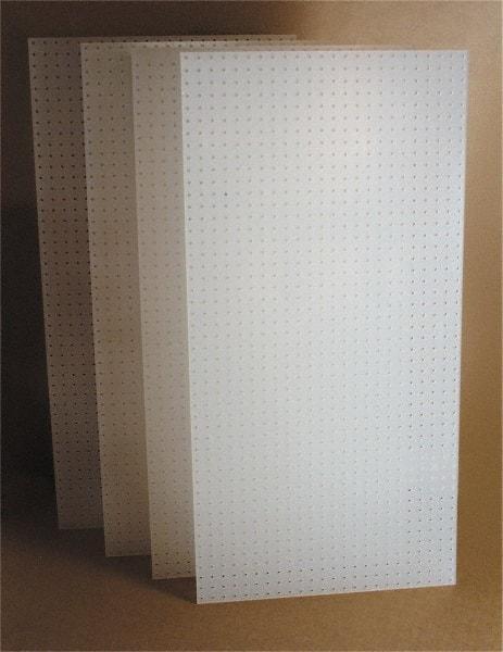 Triton - 48" Wide x 24" High Storage Peg Board - 4 Panels, Polypropylene, White - Makers Industrial Supply